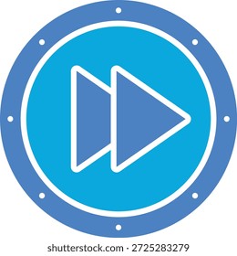 Icono de Vector hacia adelante. Se puede utilizar para aplicaciones de impresión, móviles y de Web.