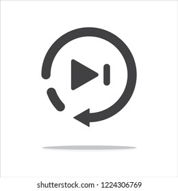 Forward vector icon, media vector icon.
