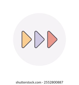 Forward vector icon stock illustration