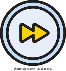 Forward Vector illustration on a transparent background.Premium quality symbols.Glyphs vector icon for concept and graphic design.