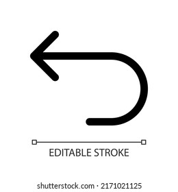 Forward white linear ui icon. Move to next page. Internet browser control. GUI, UX design. Outline isolated user interface element for app and web. Editable stroke. Arial font used