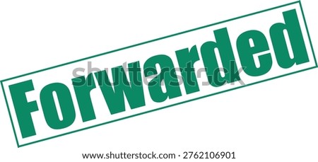 forwarded stamp set with bold typography and distressed texture effect. Available in multiple colors, ideal for delivery services, e-commerce packaging, shipping labels, warehouse graphics, and logistic themed design projects.
