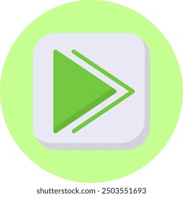 ForwardFlat Multi Color Vector Icon Design