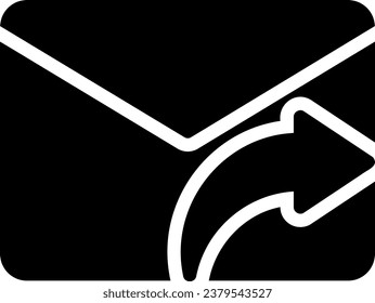forwarding glyph icon illustration vector