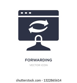 forwarding icon on white background. Simple element illustration from Web hosting concept. forwarding sign icon symbol design.