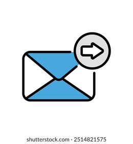 Forwarding icon vector stock illustration