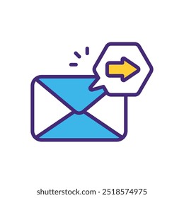 Icono de reenvío Vector ilustración de stock
