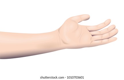 Forward-looking human hand