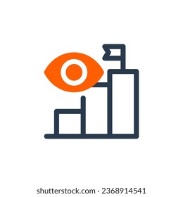 Zukunftsweisende Business Vision - Vektorgrafik