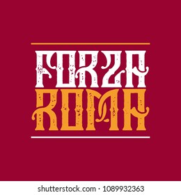 Forza Roma Lettering Vector Design