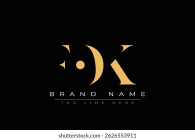 Diseño de logotipo de carta abstracta FOS. Este logotipo está diseñado por tres letras abstractas.