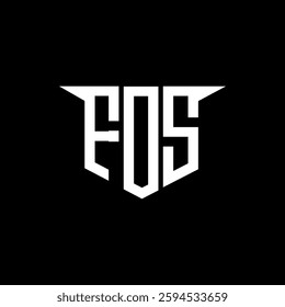 FOS letter logo design with white background in illustrator, vector logo modern alphabet font overlap style, calligraphy designs for logo, Poster, Invitation, etc.