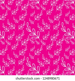 foschia pink leaves seamless pattern design. Great for springtime modern fabric, wallpaper, backgrounds, invitations, packaging design projects. Surface pattern design.