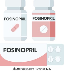 Fosinopril molecule used to treat hypertension, heart failure and heart attacks.