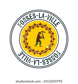 Fosses-la-Ville, Belgium city vector grunge rubber stamp over white background