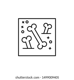 Fossil bones cultures icon. Element of history icon
