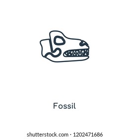 Fossil concept line icon. Linear Fossil concept outline symbol design. This simple element illustration can be used for web and mobile UI/UX.