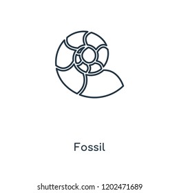 Fossil concept line icon. Linear Fossil concept outline symbol design. This simple element illustration can be used for web and mobile UI/UX.