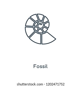Fossil concept line icon. Linear Fossil concept outline symbol design. This simple element illustration can be used for web and mobile UI/UX.