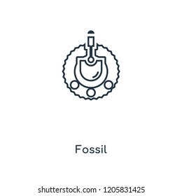 Fossil concept line icon. Linear Fossil concept outline symbol design. This simple element illustration can be used for web and mobile UI/UX.