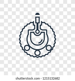 Fossil concept vector linear icon isolated on transparent background, Fossil concept transparency concept in outline style