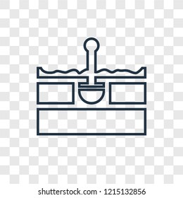 Fossil concept vector linear icon isolated on transparent background, Fossil concept transparency concept in outline style