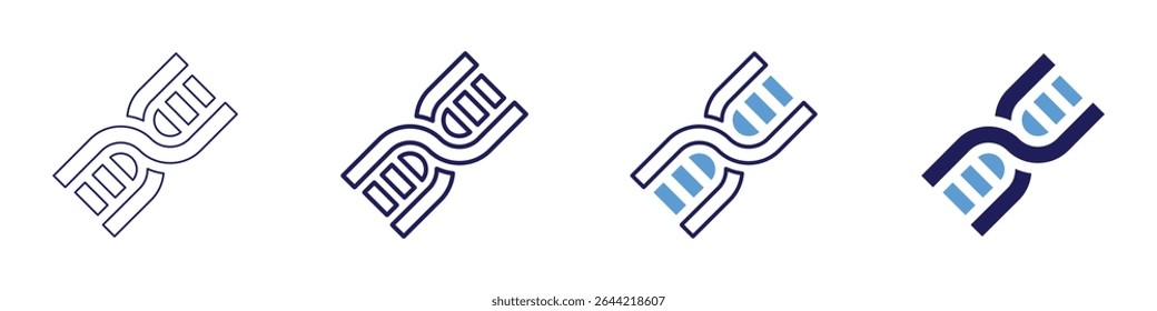 Fossil evidence icon in 4 different styles. Thin Line, Line, Bold Line, Duotone. Duotone style. Editable stroke.