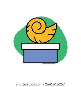 Fossil Exhibit Icon vector stock illustration