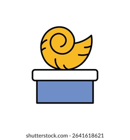 Fossil Exhibit Icon vector stock illustration