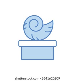 Fossil Exhibit Icon vector stock illustration