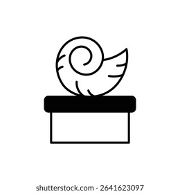 Fossil Exhibit Icon vector stock illustration