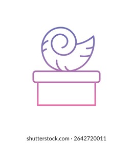 Fossil Exhibit Icon vector stock illustration