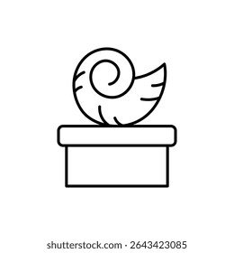 Fossil Exhibit Icon vector stock illustration
