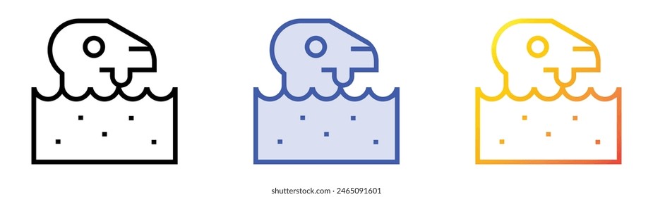 fossil fuel icon. Linear, Blue Fill and Gradient Style Design Isolated On White Background