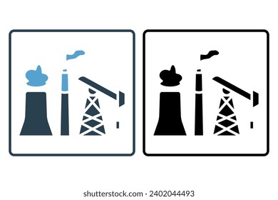 fossil fuel icon. icon related with energy and technological development . solid icon style. Simple vector design editable