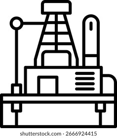 Fossil fuel Line vector Icon Design