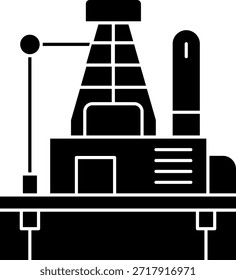 Línea de combustibles fósiles Diseño de íconos de Vector