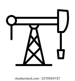 Fossil fuel Outline bold Vector Icon which can be easily modified or Edited  