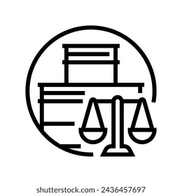 fossil fuel regulations line icon vector. fossil fuel regulations sign. isolated contour symbol black illustration