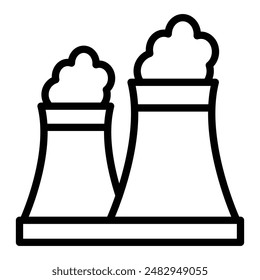 Fossil Fuel Vector Line Icon Design