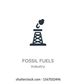 Fossil fuels icon vector. Trendy flat fossil fuels icon from industry collection isolated on white background. Vector illustration can be used for web and mobile graphic design, logo, eps10