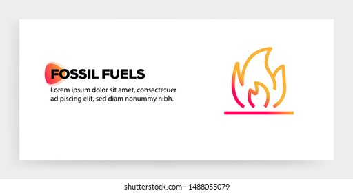 FOSSIL FUELS AND ILLUSTRATION ICON CONCEPT