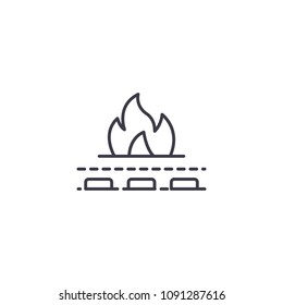 Fossil fuels linear icon concept. Fossil fuels line vector sign, symbol, illustration.