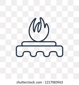 Fossil fuels vector outline icon isolated on transparent background, high quality linear Fossil fuels transparency concept can be used web and mobile