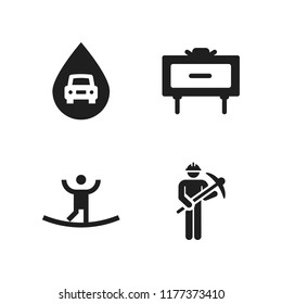 fossil icon. 4 fossil vector icons set. mine, miner and wireline icons for web and design about fossil theme