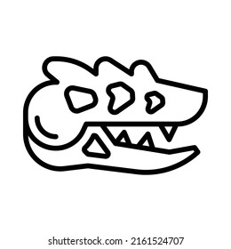 Fossil Icon. Line Art Style Design Isolated On White Background