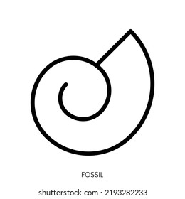 fossil icon. Line Art Style Design Isolated On White Background