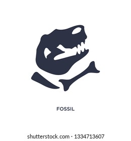 fossil icon. Simple element illustration from history concept. fossil editable symbol design on white background. Can be use for web and mobile.