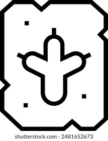 fossil icon. Thin linear style design isolated on white background