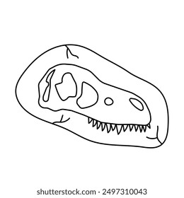 Fossil Icon vector. ancient illustration. extinct icon